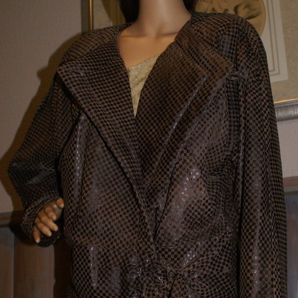 Chocolate Sweet Leather Bomber Jacket & Skirt - Picture 4 of 10